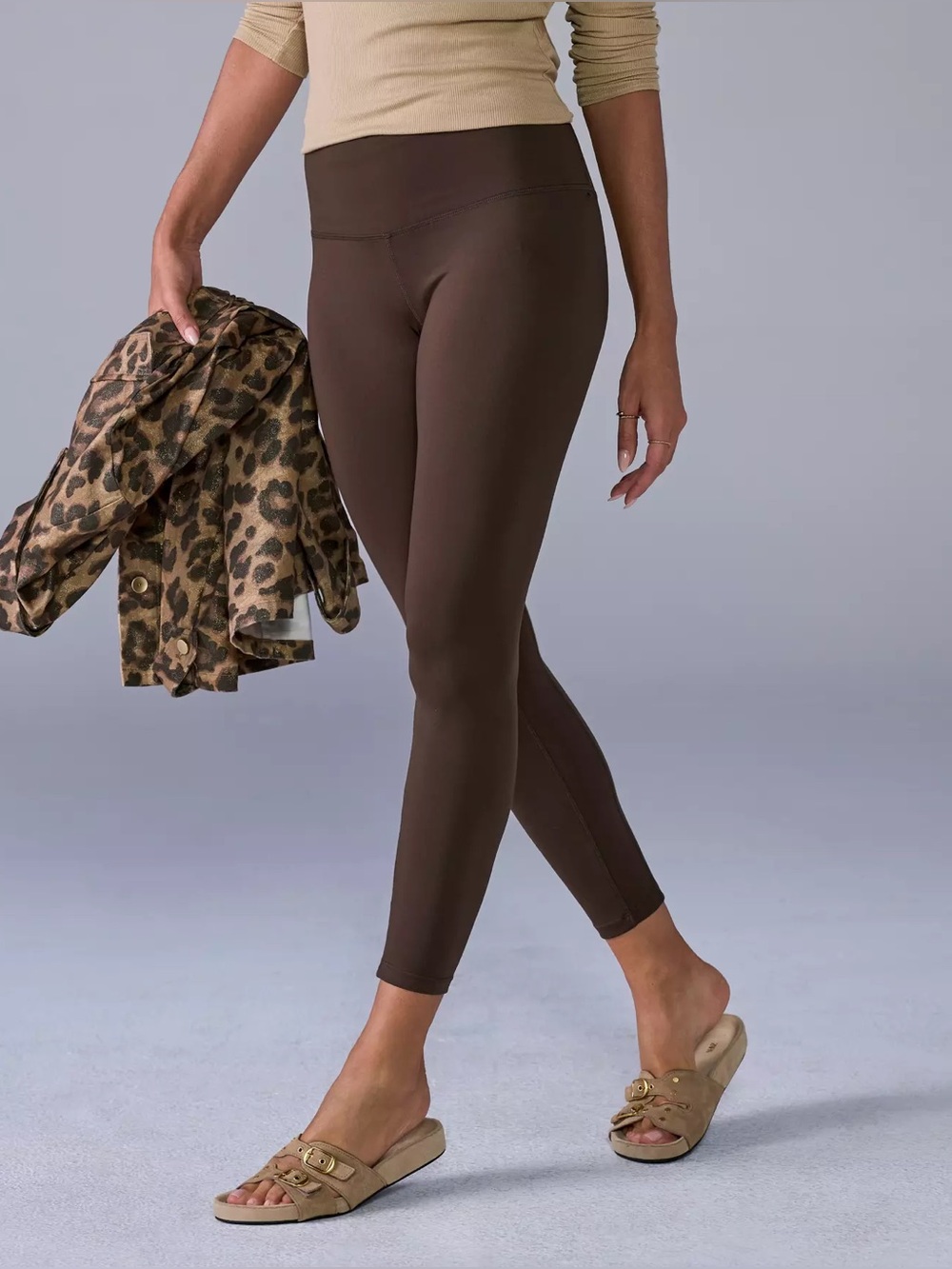 Boston Proper Brown High Waisted Sport Legging Sz XL